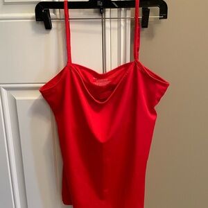 New York & Company Red/Orange Fitted Sleeveless Camisole